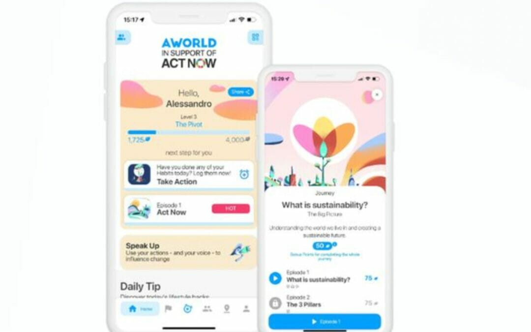 AWorld, l’app per la sostenibilità partner dell’Onu